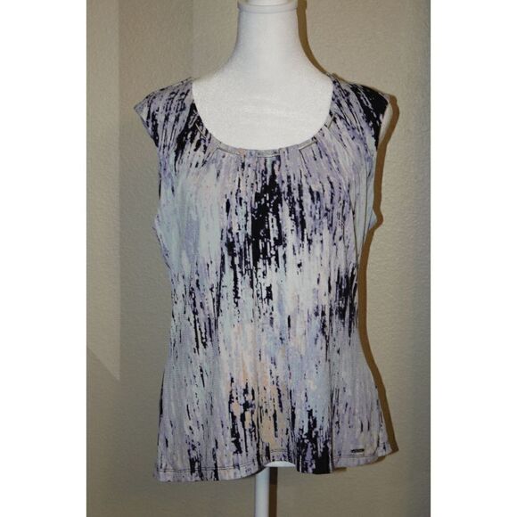 Calvin Klein Abstract Print Sleevless Top - Picture 1 of 9